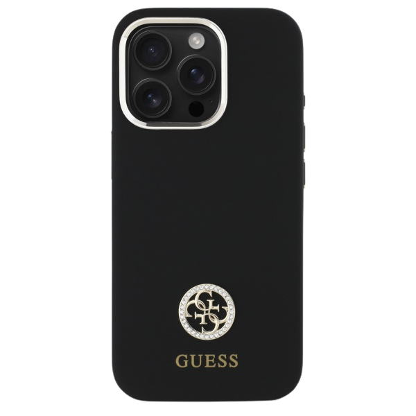Guess GUHCP16SM4DGPK Apple iPhone 16 6.1″ juodos spalvos kietas dėklas Silicone Logo Strass 4G aprašymas - Prekės nuotrauka Guess GUHCP16SM4DGPK Apple iPhone 16 6.1″ juodos spalvos kietas dėklas Silicone Logo Strass 4G aprašymas - Prekės nuotrauka