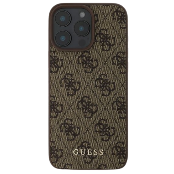 Guess GUHCP16XG4GFBR Apple iPhone 16 Pro Max 6.9″ rudos spalvos kietas dėklas 4G Classic aprašymas - Prekės nuotrauka