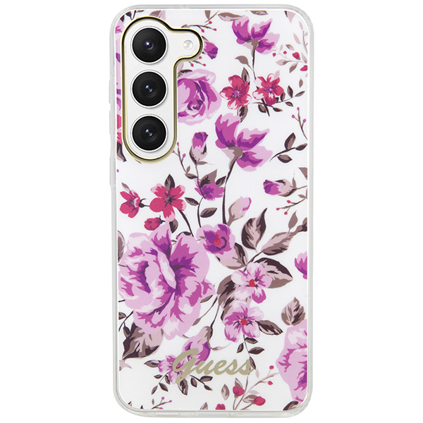 Guess GUHCS23MHCFWST S23+ S916 baltos spalvos kietas dėklas Flower Collection aprašymas - Prekės nuotrauka