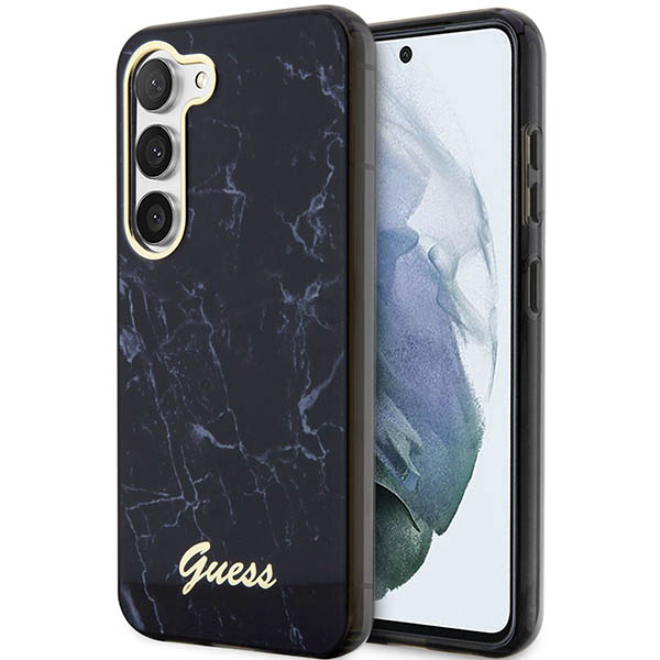 Guess GUHCS23MPCUMAK S23+ S916 juodos spalvos kietas dėklas Marble aprašymas - Prekės nuotrauka
