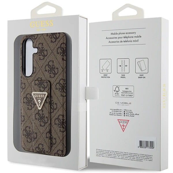 Guess GUHCS24LPGS4TDW S24 Ultra S928 dėklas telefonui rudos spalvos Grip Stand 4G Triangle Strass aprašymas - Prekės nuotrauka Guess GUHCS24LPGS4TDW S24 Ultra S928 dėklas telefonui rudos spalvos Grip Stand 4G Triangle Strass aprašymas - Prekės nuotrauka