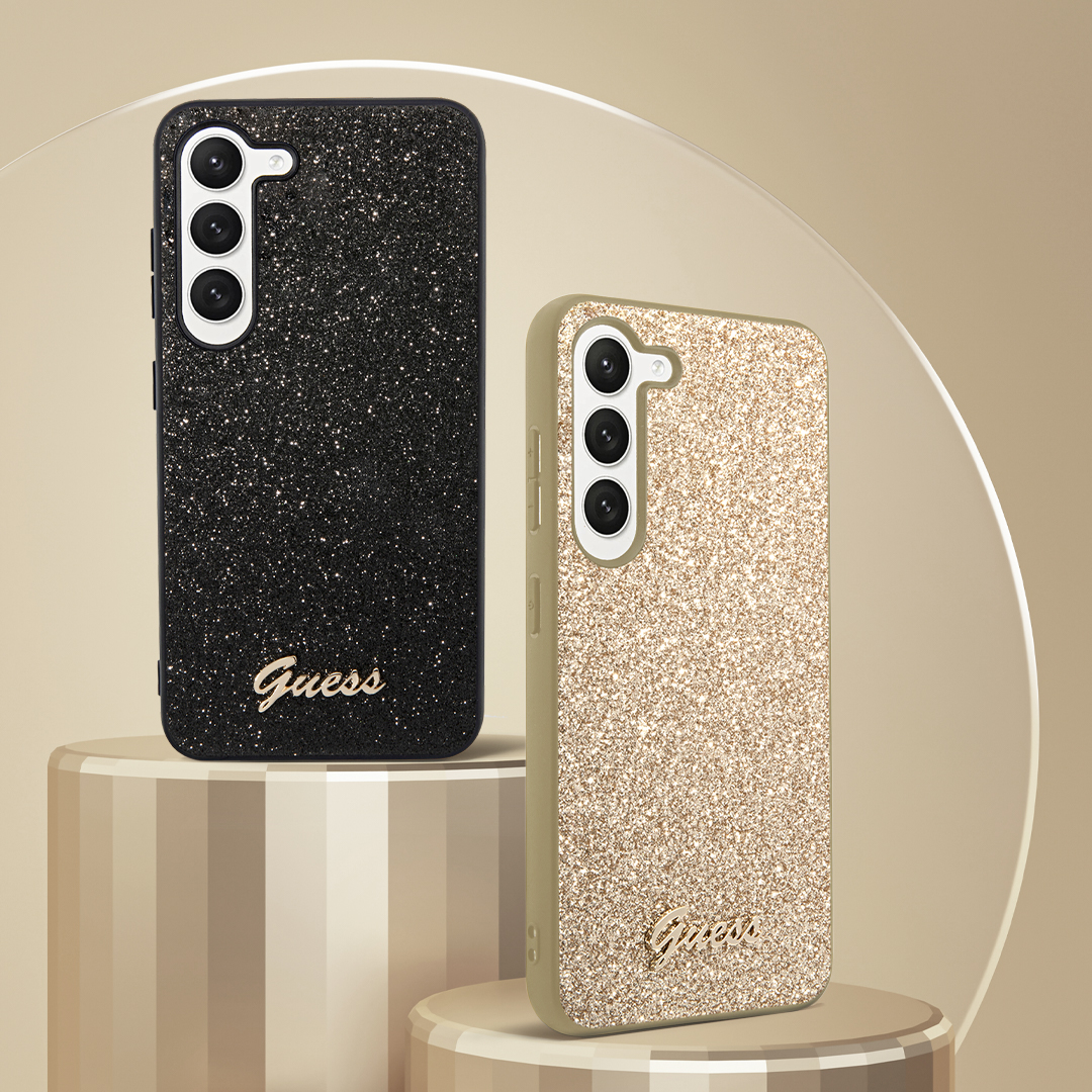 Guess GUHCZFD6HGGSHD Z Fold6 F956 auksinis 4G Glitter Script dėklas aprašymas - Prekės nuotrauka