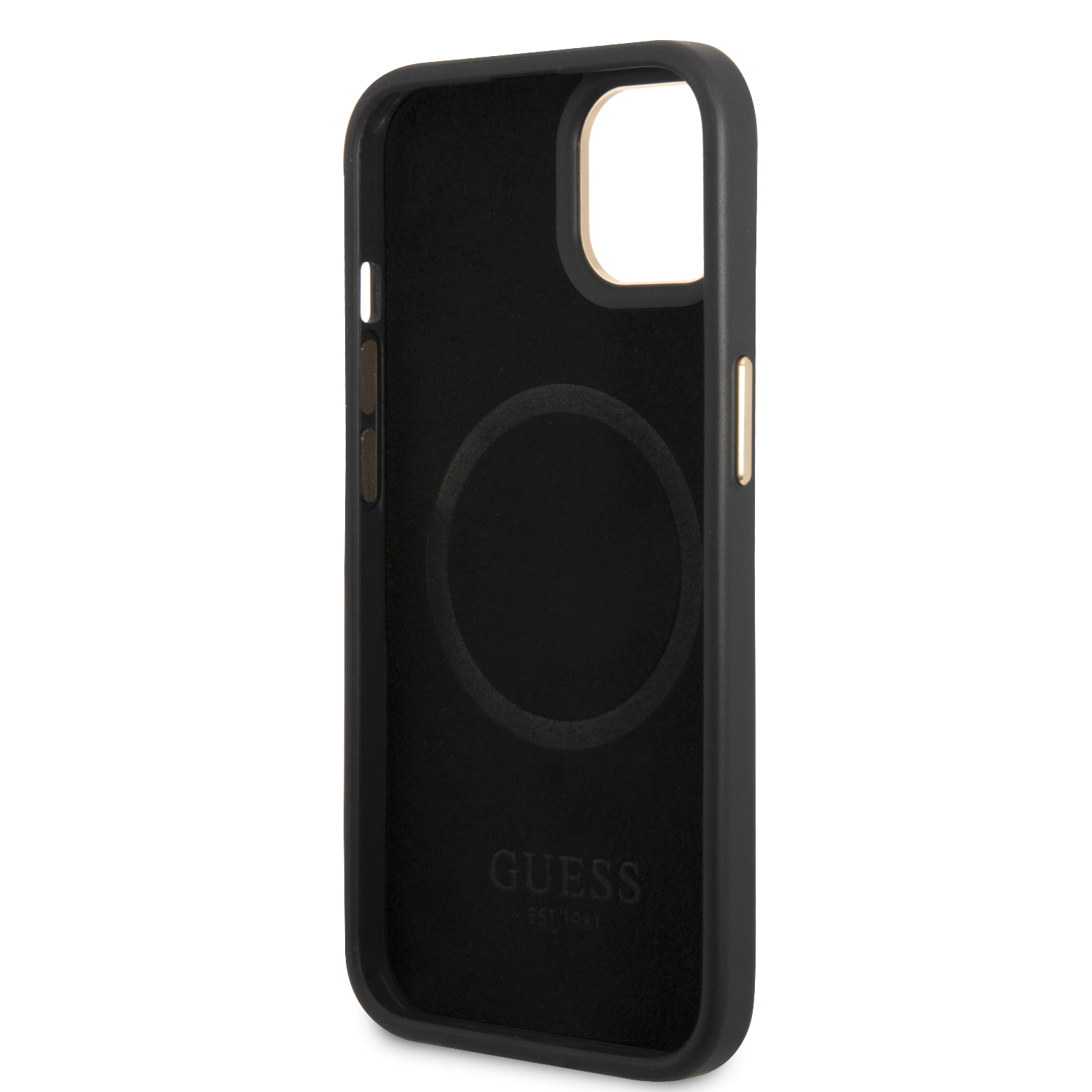 Guess GUHMP14MU4GPRK Apple iPhone 14 Plus / 15 Plus 6.7″ juodos spalvos kietas dėklas 4G Logo Plate MagSafe aprašymas - Prekės nuotrauka Guess GUHMP14MU4GPRK Apple iPhone 14 Plus / 15 Plus 6.7″ juodos spalvos kietas dėklas 4G Logo Plate MagSafe aprašymas - Prekės nuotrauka