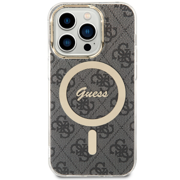 Guess GUHMP14XH4STK iPhone 14 Pro Max 6.7″ juodos spalvos kietas dėklas 4G MagSafe aprašymas - Prekės nuotrauka