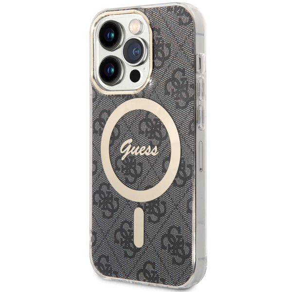 Guess GUHMP14XH4STK iPhone 14 Pro Max 6.7″ juodos spalvos kietas dėklas 4G MagSafe aprašymas - Prekės nuotrauka