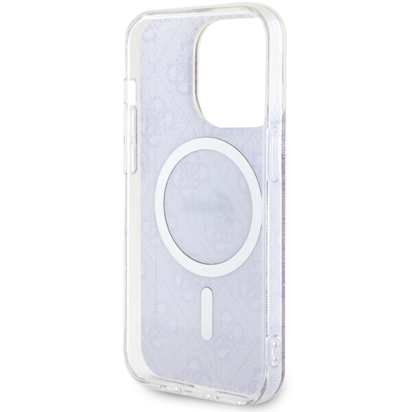 Guess GUHMP14XH4STU Apple iPhone 14 Pro Max 6.7″ violetinės spalvos kietas dėklas 4G MagSafe aprašymas - Prekės nuotrauka