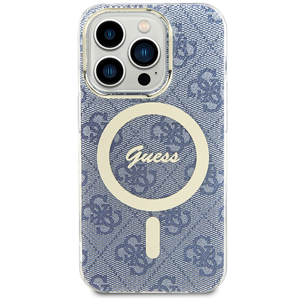 Guess GUHMP15LH4STB iPhone 15 Pro 6.1″ mėlynas kietas dėklas IML 4G MagSafe aprašymas - Prekės nuotrauka