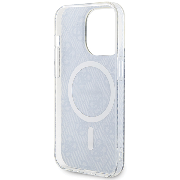 Guess GUHMP15LH4STB iPhone 15 Pro 6.1″ mėlynas kietas dėklas IML 4G MagSafe aprašymas - Prekės nuotrauka