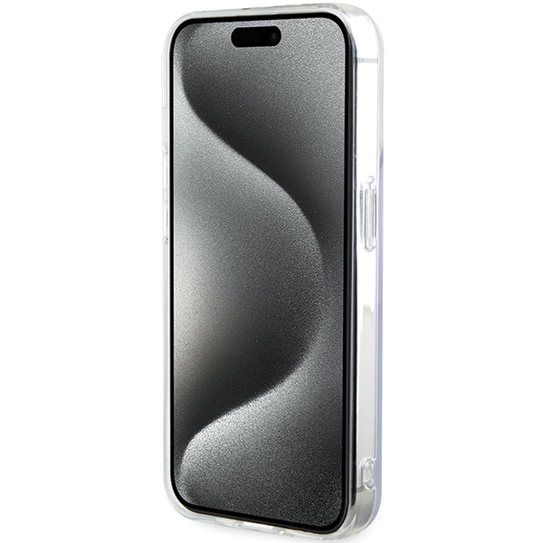 Guess GUHMP15LHITSU Apple iPhone 15 Pro 6.1″ violetinės spalvos kietas dėklas IML Iridescent MagSafe aprašymas - Prekės nuotrauka Guess GUHMP15LHITSU Apple iPhone 15 Pro 6.1″ violetinės spalvos kietas dėklas IML Iridescent MagSafe aprašymas - Prekės nuotrauka