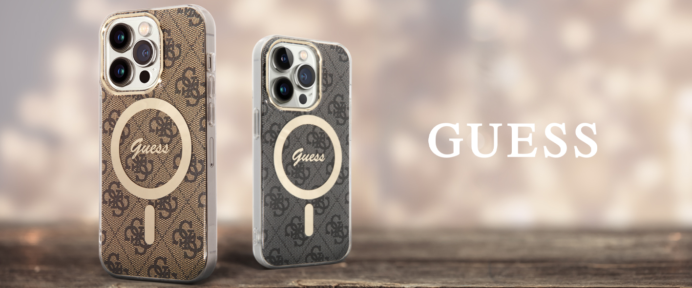 Guess GUHMP15MH4STW iPhone 15 Plus / 14 Plus 6.7″ rudos spalvos kietas dėklas IML 4G MagSafe aprašymas - Prekės nuotrauka
