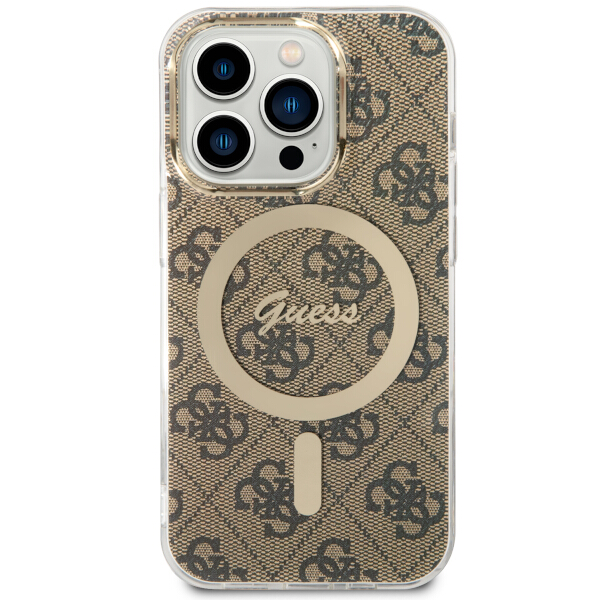 Guess GUHMP15XH4STW iPhone 15 Pro Max 6.7″ rudos spalvos kietas dėklas IML 4G MagSafe aprašymas - Prekės nuotrauka