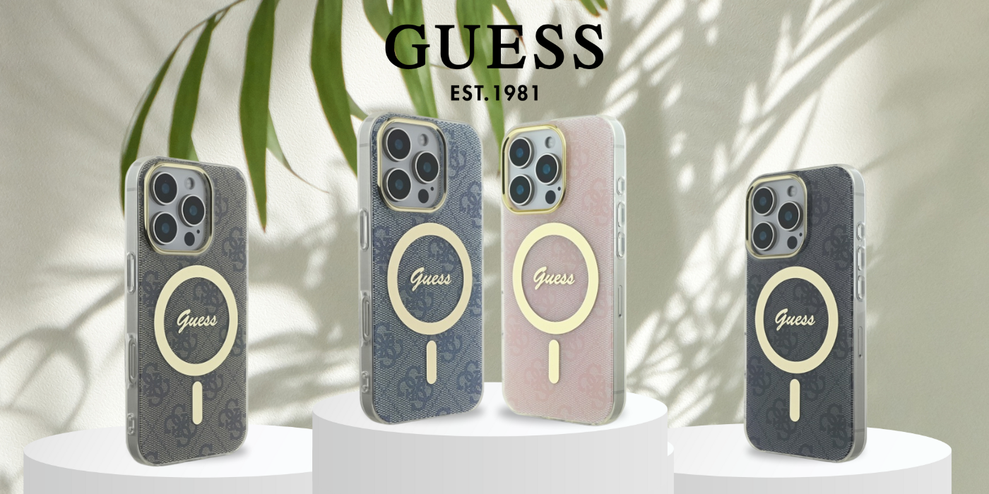Guess GUHMP16LH4STW iPhone 16 Pro 6.3″ rudos spalvos kietas dėklas IML 4G MagSafe aprašymas - Prekės nuotrauka