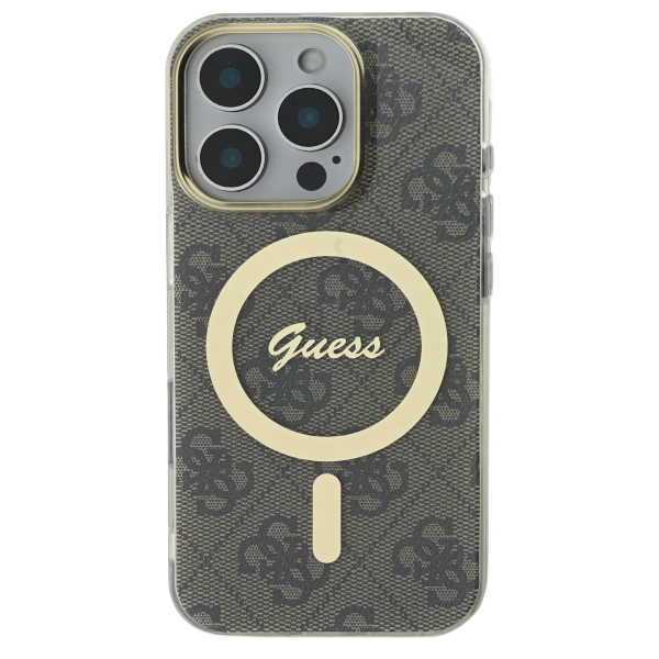 Guess GUHMP16LH4STW iPhone 16 Pro 6.3″ rudos spalvos kietas dėklas IML 4G MagSafe aprašymas - Prekės nuotrauka