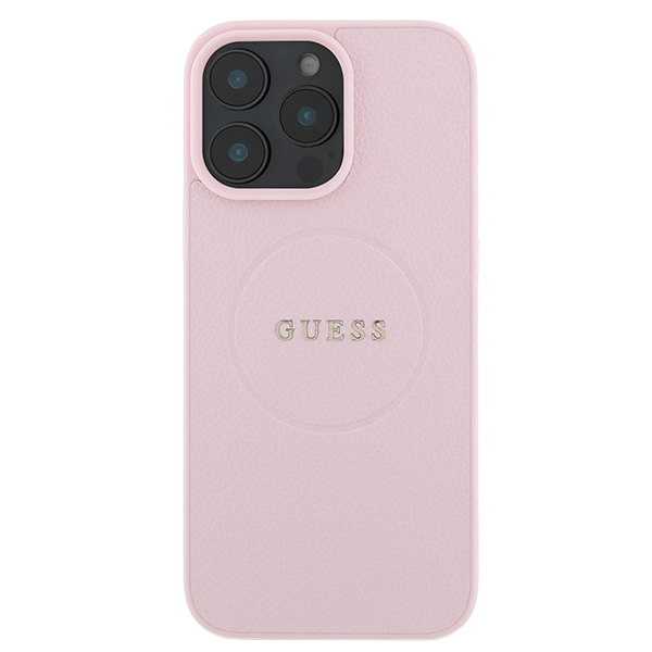 Guess GUHMP16LPGHSMMP Apple iPhone 16 Pro 6.3″ rožinės spalvos kietas dėklas Grained Ring MagSafe aprašymas - Prekės nuotrauka Guess GUHMP16LPGHSMMP Apple iPhone 16 Pro 6.3″ rožinės spalvos kietas dėklas Grained Ring MagSafe aprašymas - Prekės nuotrauka