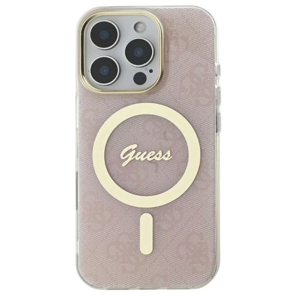 Guess GUHMP16MH4STP Apple iPhone 16 Plus 6.7" dėklas telefonui rožinės spalvos hard IML 4G MagSafe aprašymas - Prekės nuotrauka