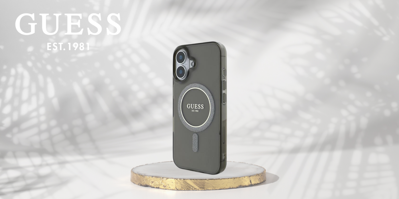 Guess GUHMP16MHFGEREK Apple iPhone 16 Plus 6.7″ juodos spalvos kietas dėklas IML Glitter Circle MagSafe aprašymas - Prekės nuotrauka Guess GUHMP16MHFGEREK Apple iPhone 16 Plus 6.7″ juodos spalvos kietas dėklas IML Glitter Circle MagSafe aprašymas - Prekės nuotrauka