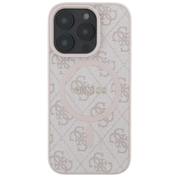 Guess GUHMP16SG4GFRP Apple iPhone 16 6.1″ rožinės spalvos kietas dėklas 4G Ring Classic Logo MagSafe aprašymas - Prekės nuotrauka Guess GUHMP16SG4GFRP Apple iPhone 16 6.1″ rožinės spalvos kietas dėklas 4G Ring Classic Logo MagSafe aprašymas - Prekės nuotrauka