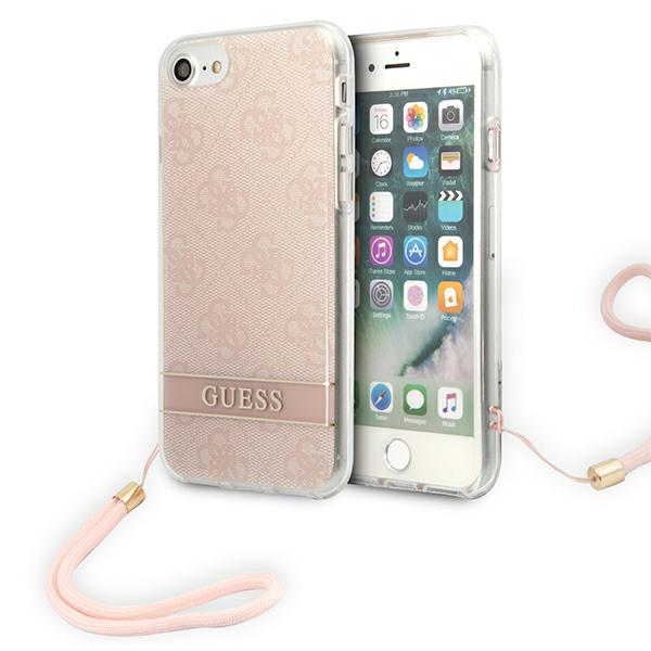 Dėklas Guess GUOHCI8H4STP Apple iPhone SE 2022 / SE2020 / 7/ 8 rožinės spalvos hardcase 4G Print Strap aprašymas - Prekės nuotrauka Dėklas Guess GUOHCI8H4STP Apple iPhone SE 2022 / SE2020 / 7/ 8 rožinės spalvos hardcase 4G Print Strap aprašymas - Prekės nuotrauka
