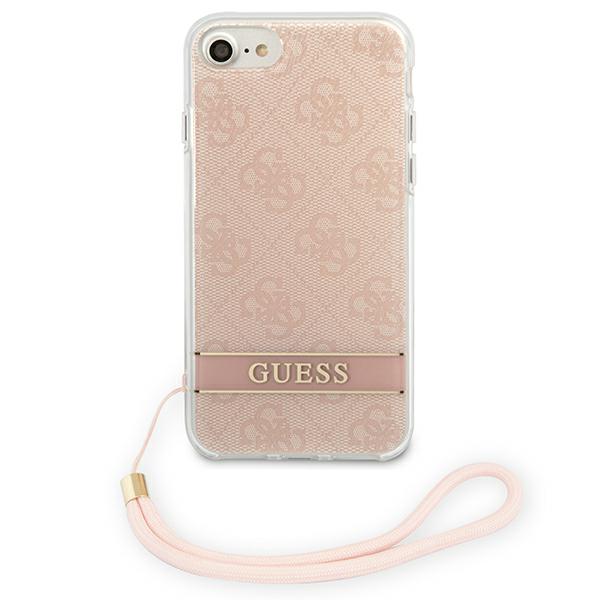 Dėklas Guess GUOHCI8H4STP Apple iPhone SE 2022 / SE2020 / 7/ 8 rožinės spalvos hardcase 4G Print Strap aprašymas - Prekės nuotrauka Dėklas Guess GUOHCI8H4STP Apple iPhone SE 2022 / SE2020 / 7/ 8 rožinės spalvos hardcase 4G Print Strap aprašymas - Prekės nuotrauka