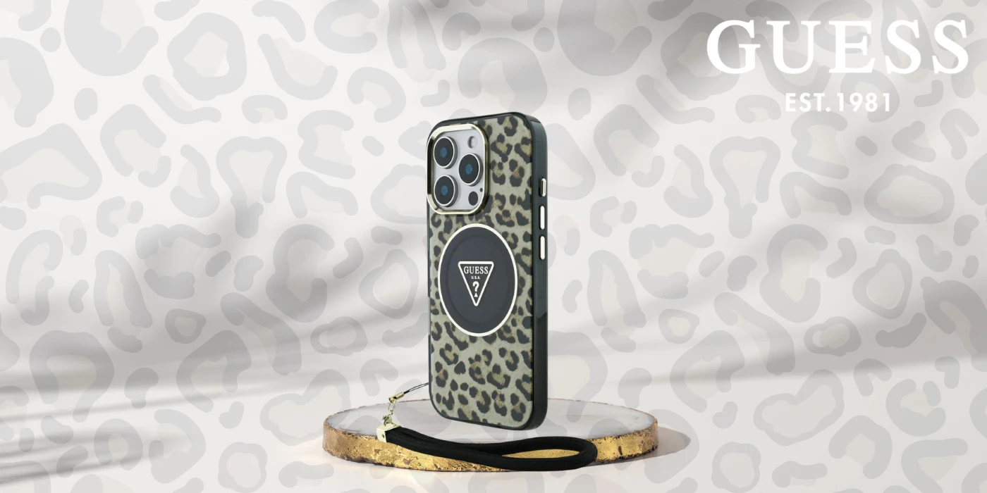 Guess HC IML Leopard Triangle Cord Strap Apple iPhone 16 Pro MagSafe dėklas telefonui aprašymas - Prekės nuotrauka Guess HC IML Leopard Triangle Cord Strap Apple iPhone 16 Pro MagSafe dėklas telefonui aprašymas - Prekės nuotrauka
