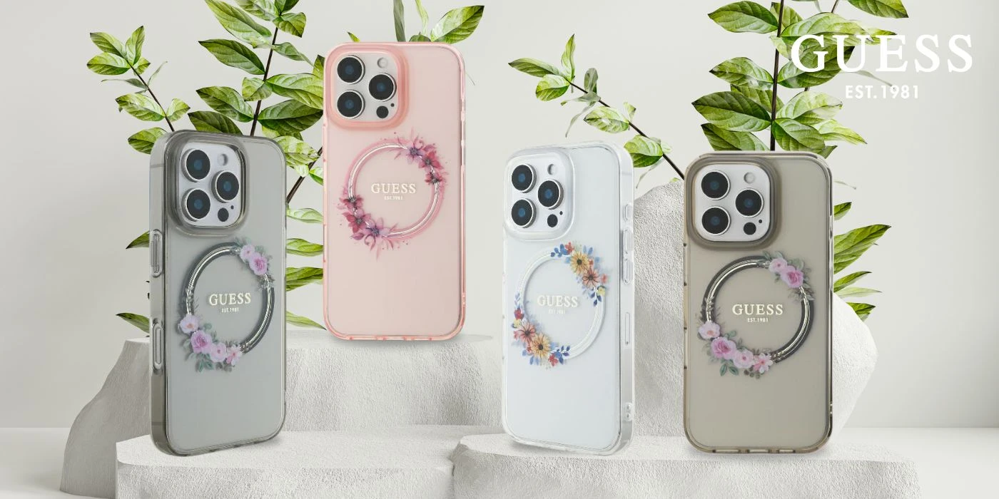 Guess IML Flowers Wreath MagSafe Apple iPhone 16 Pro - dėklas telefonui skaidrus aprašymas - Prekės nuotrauka Guess IML Flowers Wreath MagSafe Apple iPhone 16 Pro - dėklas telefonui skaidrus aprašymas - Prekės nuotrauka