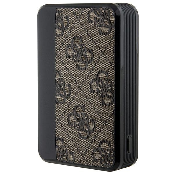 Guess išorinė baterija 18W GUPB10DP4GEGW 10000mAh ruda 4G Leather Metal Logo aprašymas - Prekės nuotrauka