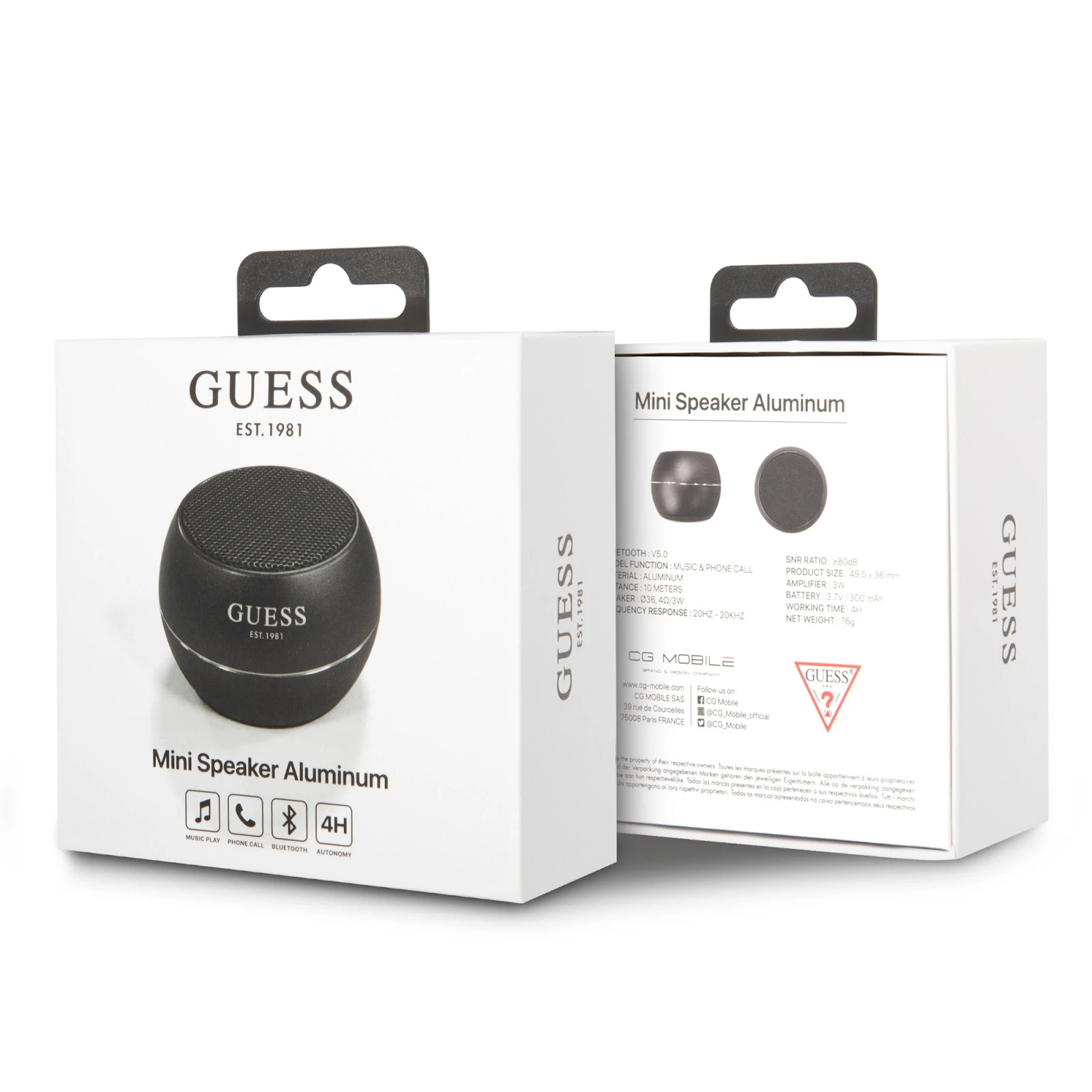 Guess kolonėlė Bluetooth GUWSALGEK mini juodos spalvos aprašymas - Prekės nuotrauka