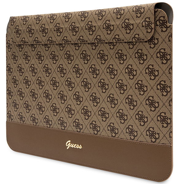 Guess kompiuterio dėklas GUCS14PS4SGW 14″ rudos spalvos 4G Stripe Metal Logo aprašymas - Prekės nuotrauka