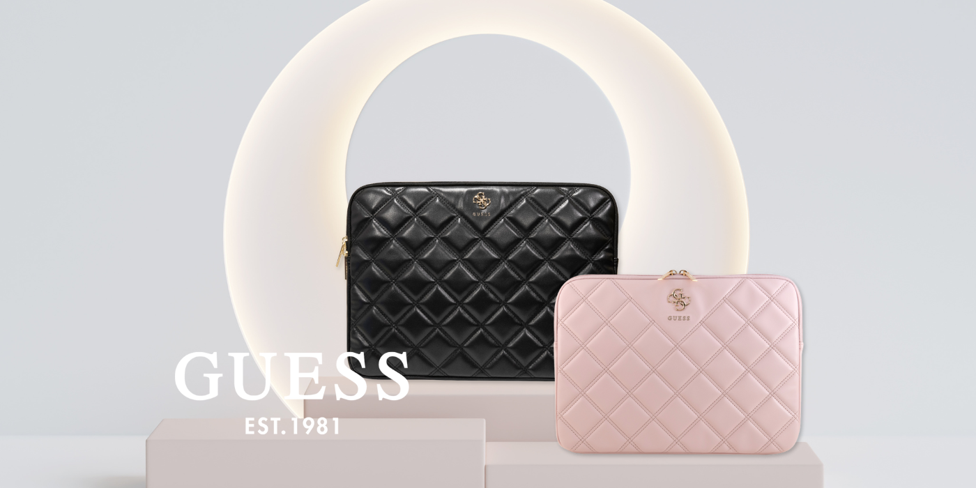 Guess kompiuterio dėklas GUCS14ZPSQSSGP 14″ rožinės spalvos Quilted 4G aprašymas - Prekės nuotrauka