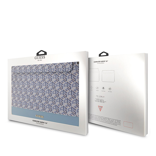 Guess kompiuterio dėklas GUCS16HGCFSEB 16″ mėlynos spalvos GCube Stripes aprašymas - Prekės nuotrauka