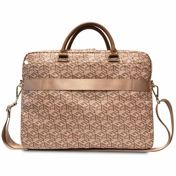 Guess kompiuterio krepšys GUCB15HGCFSEW 16″ rudos spalvos GCube Stripes aprašymas - Prekės nuotrauka