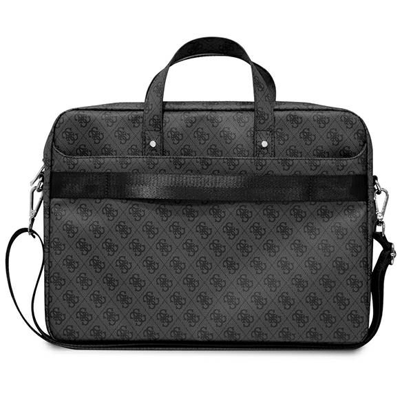 Guess kompiuterio krepšys GUCB15P4TK 16″ juodos spalvos Saffiano 4G Triangle Logo aprašymas - Prekės nuotrauka