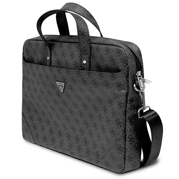 Guess kompiuterio krepšys GUCB15P4TK 16″ juodos spalvos Saffiano 4G Triangle Logo aprašymas - Prekės nuotrauka