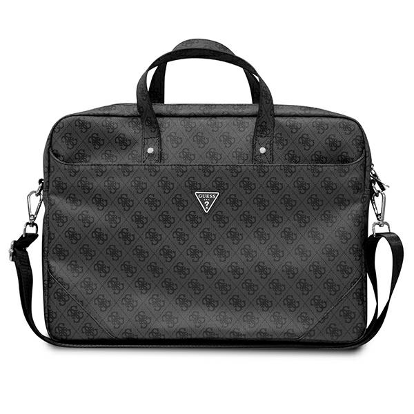 Guess kompiuterio krepšys GUCB15P4TK 16″ juodos spalvos Saffiano 4G Triangle Logo aprašymas - Prekės nuotrauka