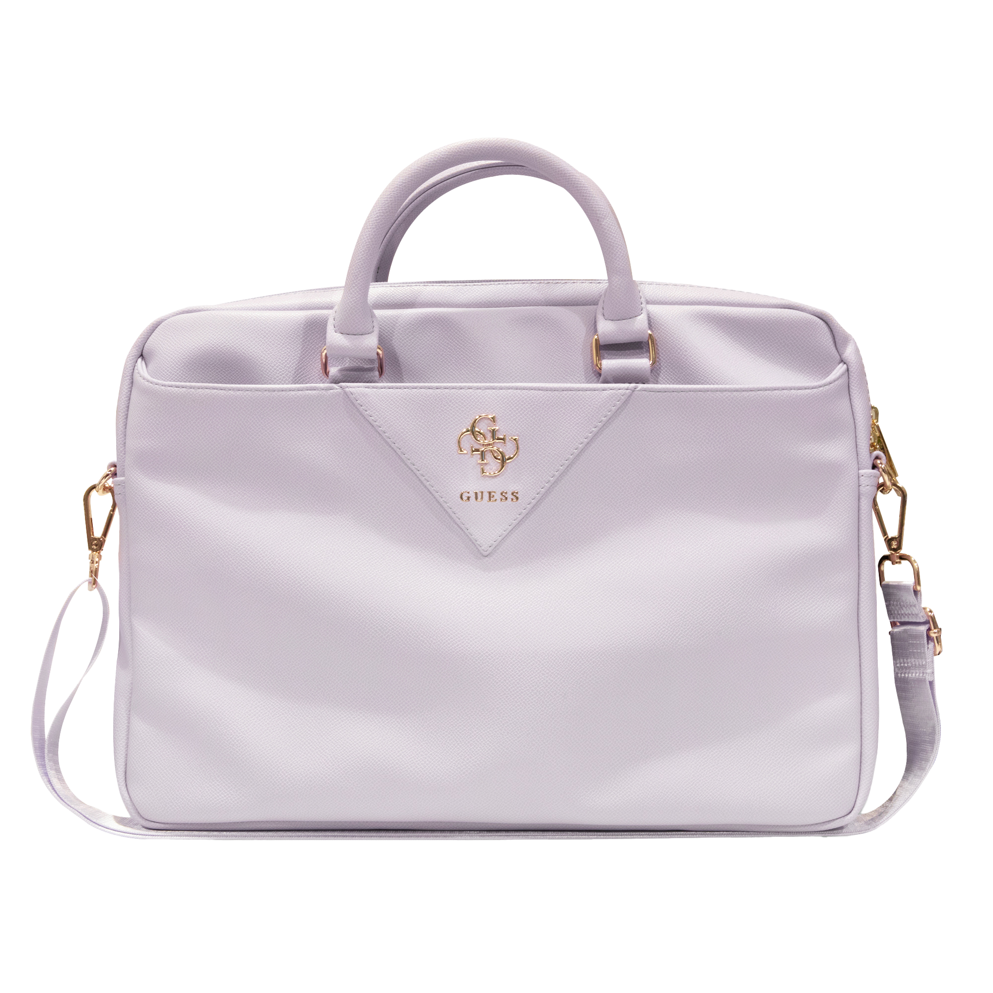 Guess Krepšys GUCB15ZPGSTEGU 16″ violetinės spalvos Triangle 4G aprašymas - Prekės nuotrauka