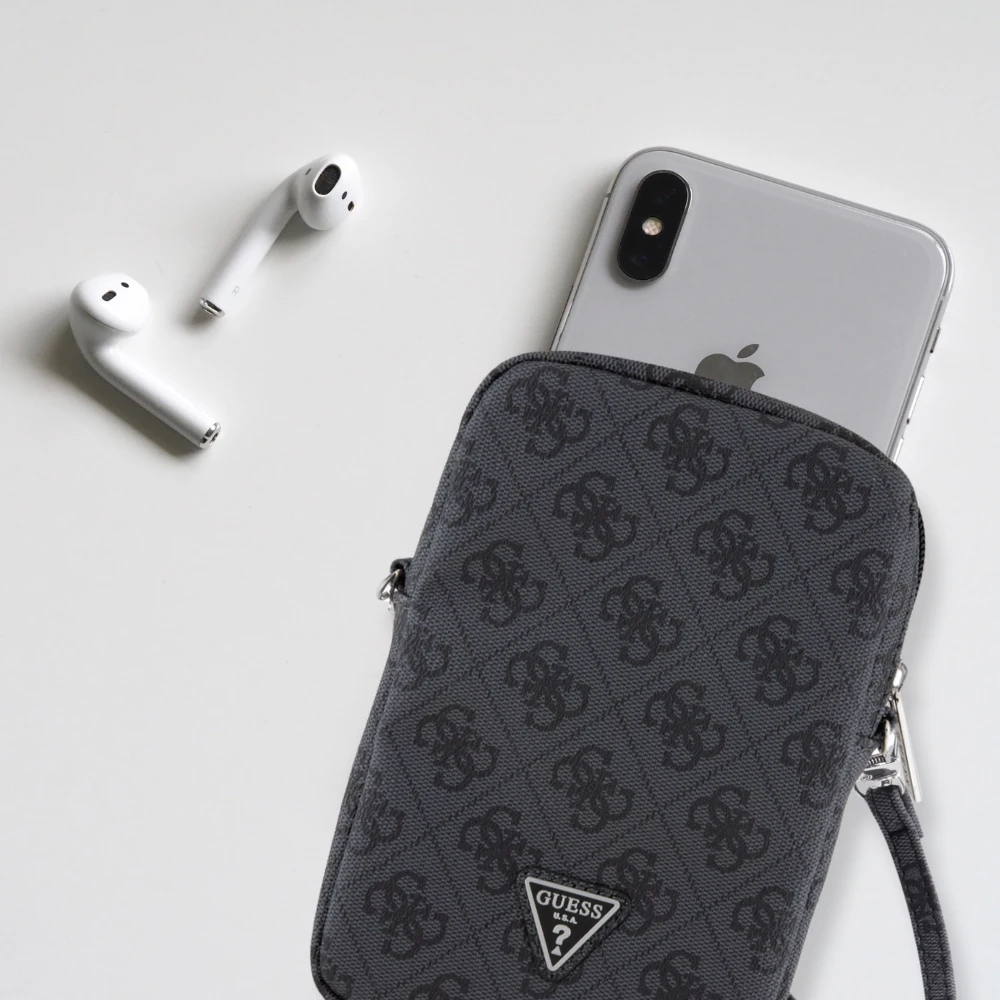 Guess krepšys su užtrauktuku 4G Triangle (GUWBZP4GFTSK) juodos spalvos aprašymas - Prekės nuotrauka Guess krepšys su užtrauktuku 4G Triangle (GUWBZP4GFTSK) juodos spalvos aprašymas - Prekės nuotrauka