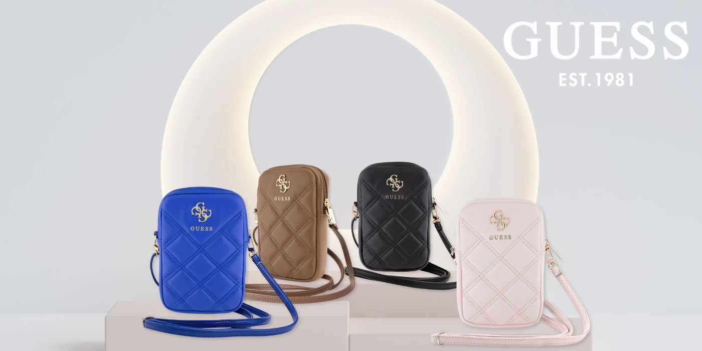 Guess krepšys su užtrauktuku Quilted 4G (GUWBZPSQSSGP) rožinės spalvos aprašymas - Prekės nuotrauka