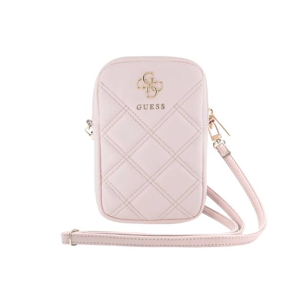 Guess krepšys su užtrauktuku Quilted 4G (GUWBZPSQSSGP) rožinės spalvos aprašymas - Prekės nuotrauka