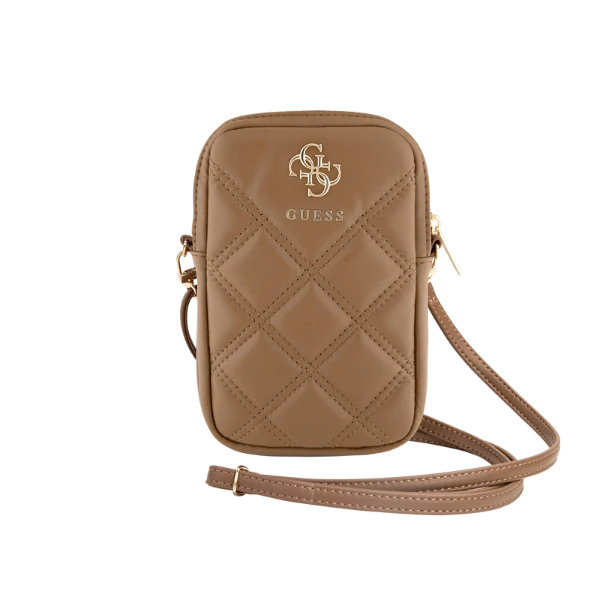 Guess krepšys su užtrauktuku Quilted 4G (GUWBZPSQSSGW) rudos spalvos aprašymas - Prekės nuotrauka Guess krepšys su užtrauktuku Quilted 4G (GUWBZPSQSSGW) rudos spalvos aprašymas - Prekės nuotrauka