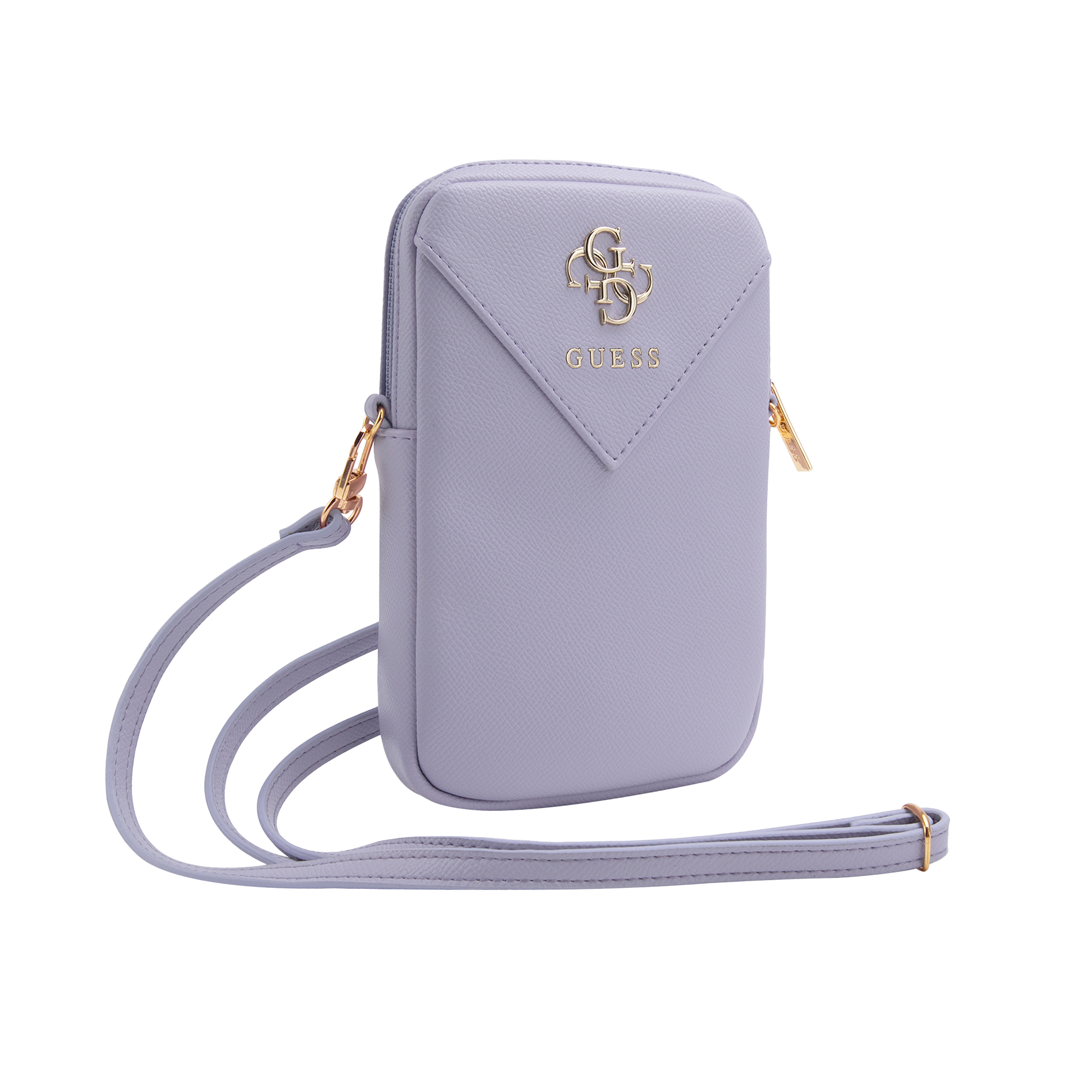 Guess krepšys su užtrauktuku Triangle 4G (GUWBZPGSTEGU) violetinės spalvos aprašymas - Prekės nuotrauka Guess krepšys su užtrauktuku Triangle 4G (GUWBZPGSTEGU) violetinės spalvos aprašymas - Prekės nuotrauka