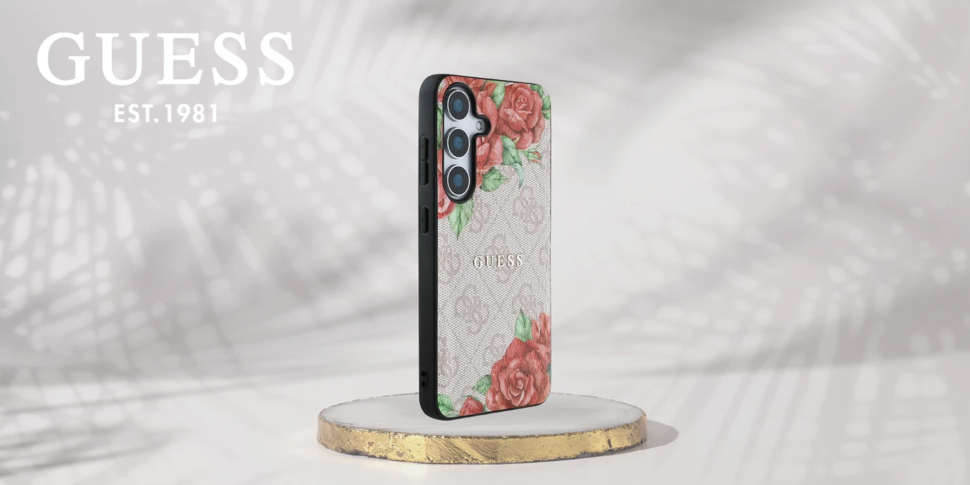 Dėklas Guess Leather 4G Flowers Print Metal Classic Logo MagSafe Samsung Galaxy S25 dėkals telefonui rožinės spalvos aprašymas - Prekės nuotrauka Dėklas Guess Leather 4G Flowers Print Metal Classic Logo MagSafe Samsung Galaxy S25 dėkals telefonui rožinės spalvos aprašymas - Prekės nuotrauka