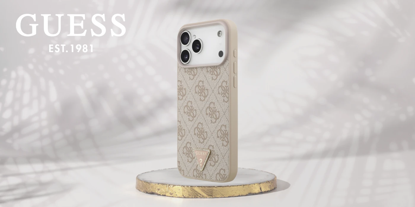 Guess Leather 4G Triangle Strass MagSafe dėklas skirtas Apple iPhone 17 Pro Max rožinės spalvos aprašymas - Prekės nuotrauka Guess Leather 4G Triangle Strass MagSafe dėklas skirtas Apple iPhone 17 Pro Max rožinės spalvos aprašymas - Prekės nuotrauka