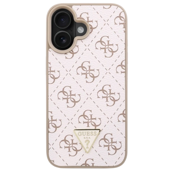 Guess New 4G Triangle Apple iPhone 16 Pro - dėklas telefonui baltos spalvos aprašymas - Prekės nuotrauka Guess New 4G Triangle Apple iPhone 16 Pro - dėklas telefonui baltos spalvos aprašymas - Prekės nuotrauka