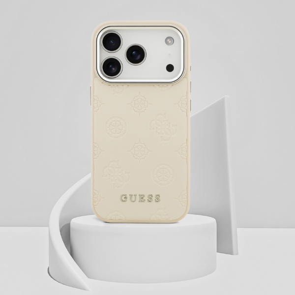 Guess Peony Hot Stamp Script MagSafe dėklas skirtas Apple iPhone 17 Pro rusvai gelsvas aprašymas - Prekės nuotrauka Guess Peony Hot Stamp Script MagSafe dėklas skirtas Apple iPhone 17 Pro rusvai gelsvas aprašymas - Prekės nuotrauka