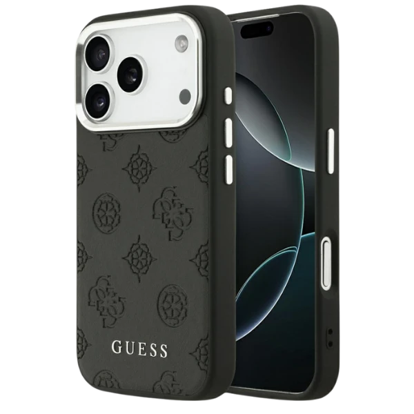 Guess Peony Hot Stamp Script MagSafe dėklas skirtas Apple iPhone 17 Pro Juodas aprašymas - Prekės nuotrauka Guess Peony Hot Stamp Script MagSafe dėklas skirtas Apple iPhone 17 Pro Juodas aprašymas - Prekės nuotrauka