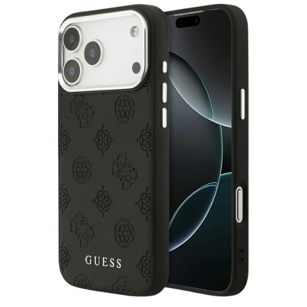 Guess Peony Hot Stamp Script MagSafe dėklas skirtas Apple iPhone 17 Pro Max Juodas aprašymas - Prekės nuotrauka Guess Peony Hot Stamp Script MagSafe dėklas skirtas Apple iPhone 17 Pro Max Juodas aprašymas - Prekės nuotrauka