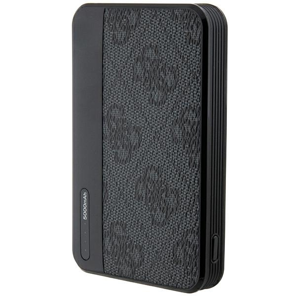 Guess Powerbank 15W GUPB5LP4GEGK 5000mAh juodos spalvos 4G odinis metalinis logotipas aprašymas - Prekės nuotrauka Guess Powerbank 15W GUPB5LP4GEGK 5000mAh juodos spalvos 4G odinis metalinis logotipas aprašymas - Prekės nuotrauka