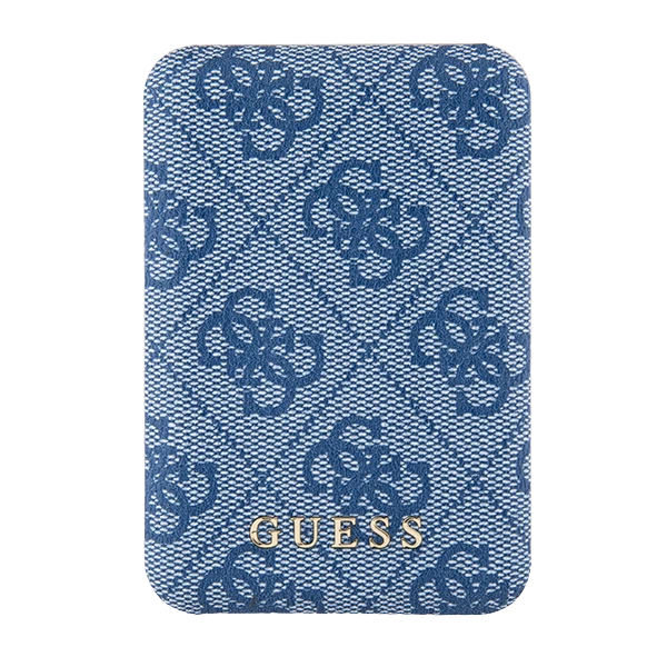 Guess Powerbank indukcinis 15W GUPB5FP4EMGB 5000mAh mėlynos spalvos 4G Leather Metal Logo MagSafe aprašymas - Prekės nuotrauka Guess Powerbank indukcinis 15W GUPB5FP4EMGB 5000mAh mėlynos spalvos 4G Leather Metal Logo MagSafe aprašymas - Prekės nuotrauka