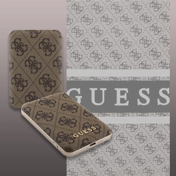 Guess Powerbank indukcinis 15W GUPB5FP4EMGW 5000mAh rudos spalvos 4G Leather Metal Logo MagSafe aprašymas - Prekės nuotrauka Guess Powerbank indukcinis 15W GUPB5FP4EMGW 5000mAh rudos spalvos 4G Leather Metal Logo MagSafe aprašymas - Prekės nuotrauka