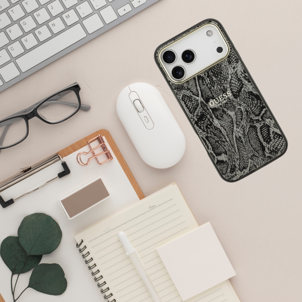 Guess Python Pattern MagSafe dėklas Apple iPhone 17 Pro Max juodos spalvos aprašymas - Prekės nuotrauka Guess Python Pattern MagSafe dėklas Apple iPhone 17 Pro Max juodos spalvos aprašymas - Prekės nuotrauka